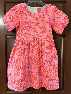 Lilly Pulitzer Pink & Orange Floral Girls' Dress